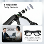 Smart‑Brille mit 8 MP Sony Kamera & Mikrofon