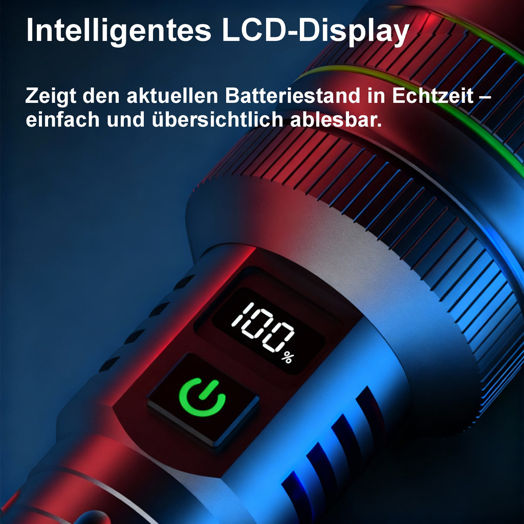 LED-Taschenlampe mit Zoom, USB-C & 5 Modi